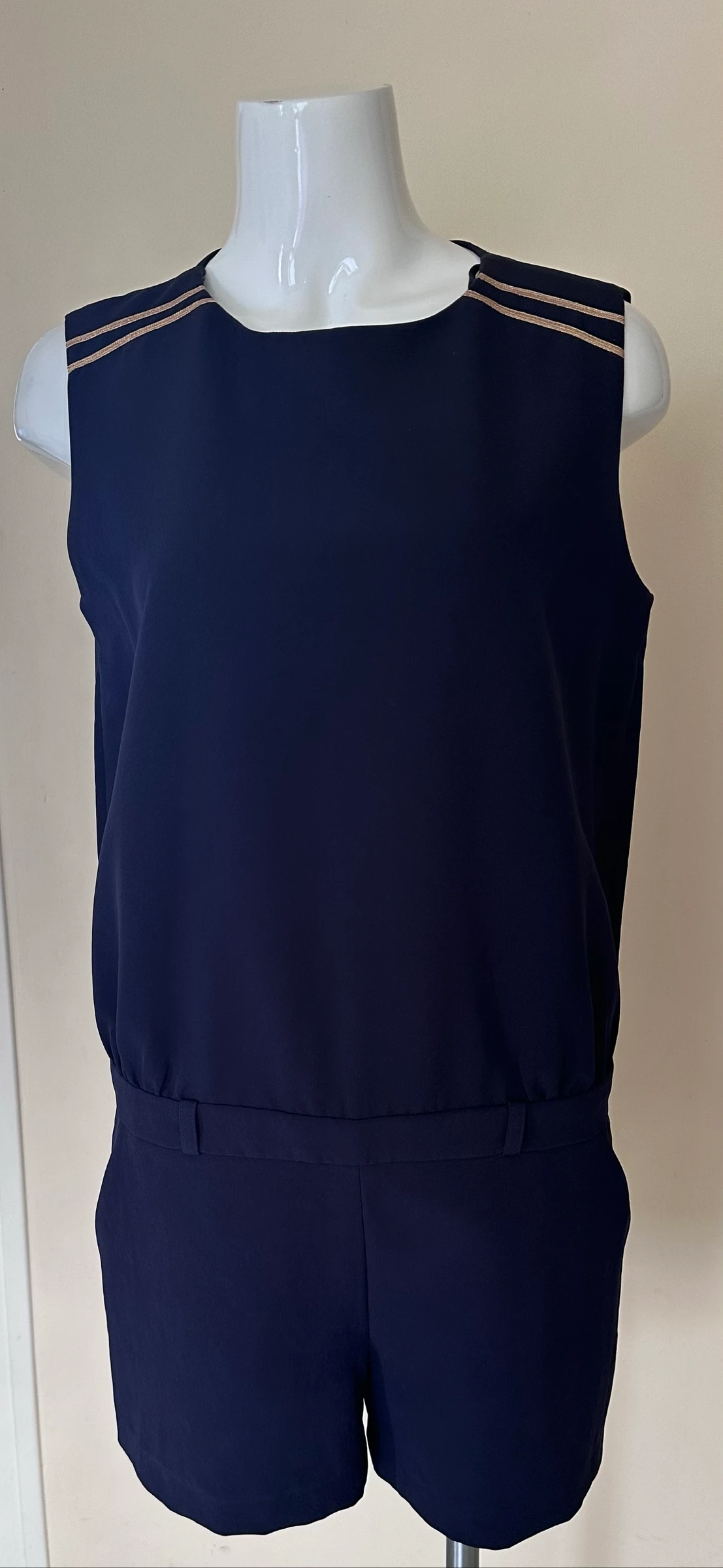 Élégante Combinaison-Short Azul Marinho Etam – Tamanho 40 – Estado Impecável – photo 5
